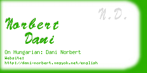 norbert dani business card